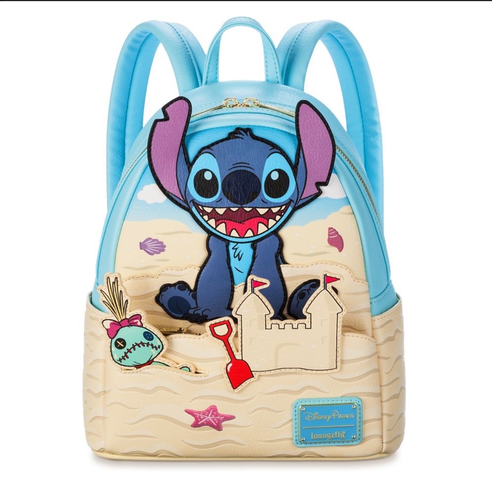 Disney Parks Loungefly Mini Backpack and Wallet - Summer Stitch Beach